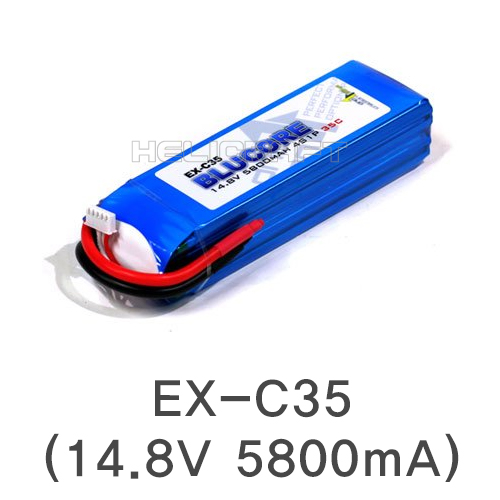 EX-C35(14.8V 5800mA , 4S1P, 35C ,BLUCORE) 헬셀